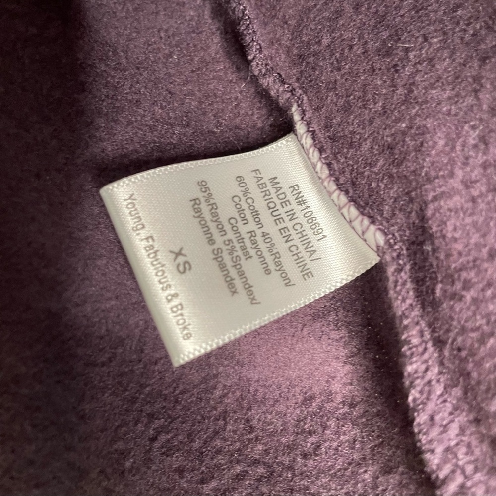 Young Fabulous & Broke | YFB Noelle Lace Up Sweatshirt Purple - Picture 7 of 8
